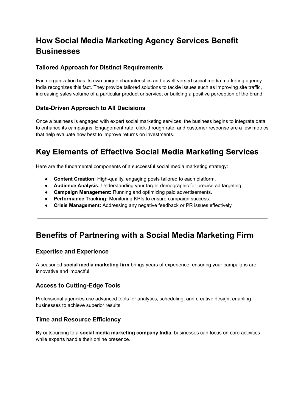 how social media marketing agency services