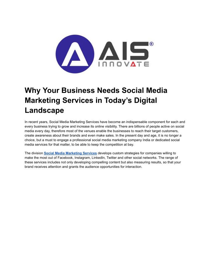 why your business needs social media marketing
