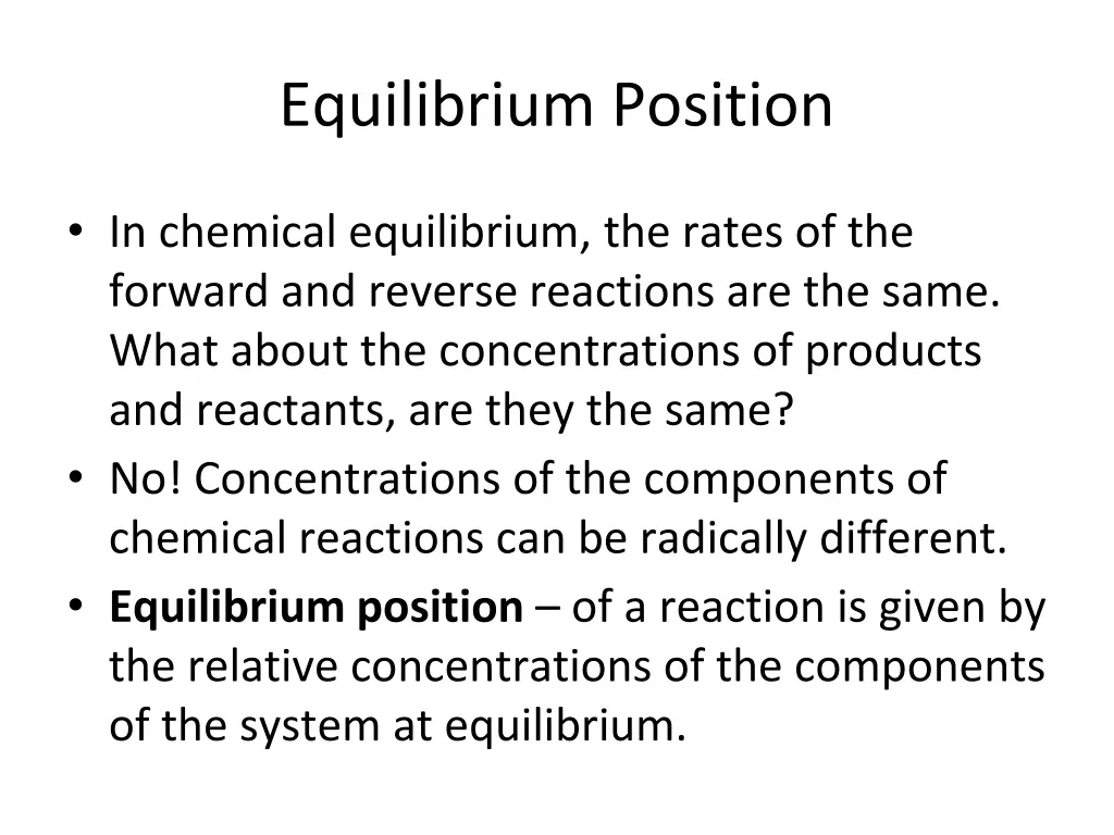 equilibrium position
