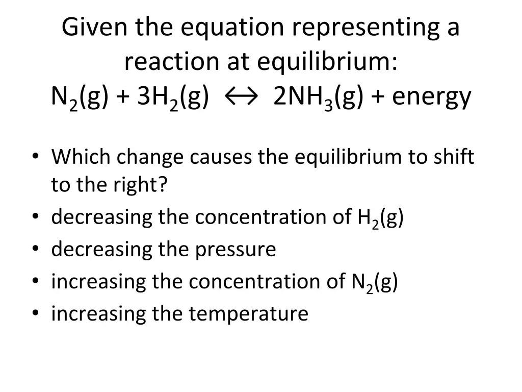 given the equation representing a reaction