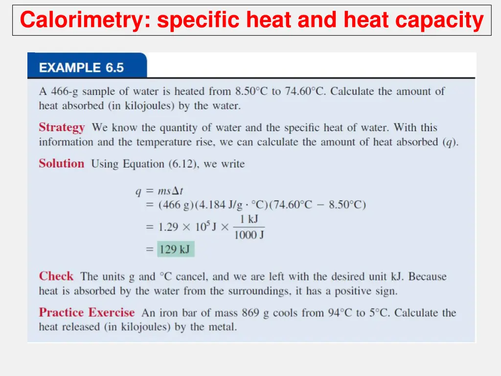calorimetry specific heat and heat capacity 2