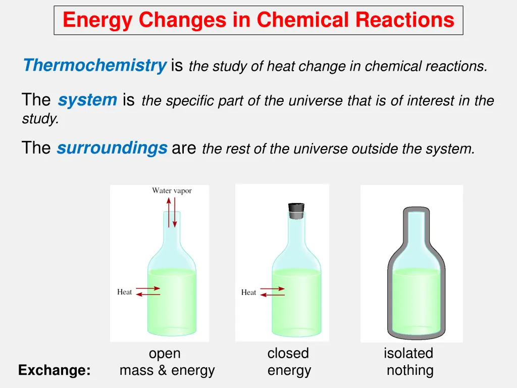 energy changes in chemical reactions