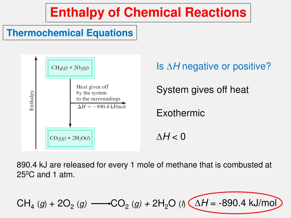 enthalpy of chemical reactions 4