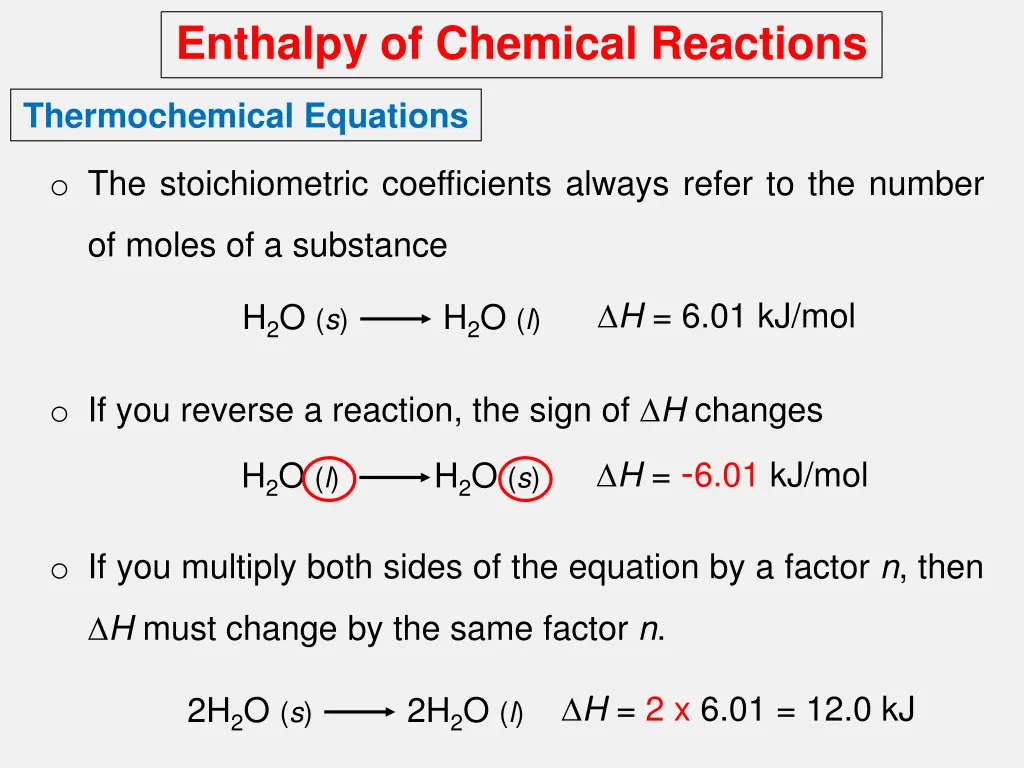 enthalpy of chemical reactions 5