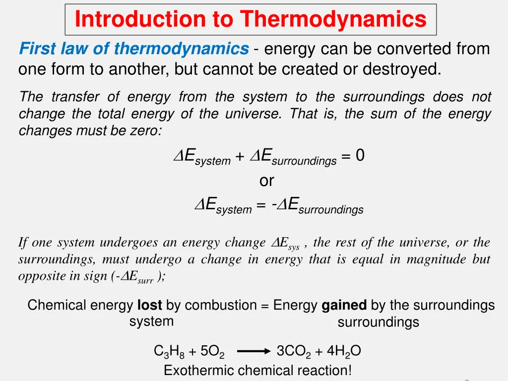 introduction to thermodynamics first