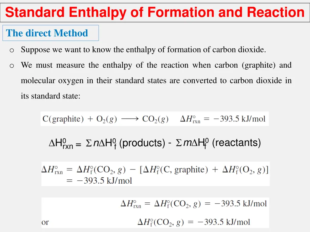 standard enthalpy of formation and reaction 3