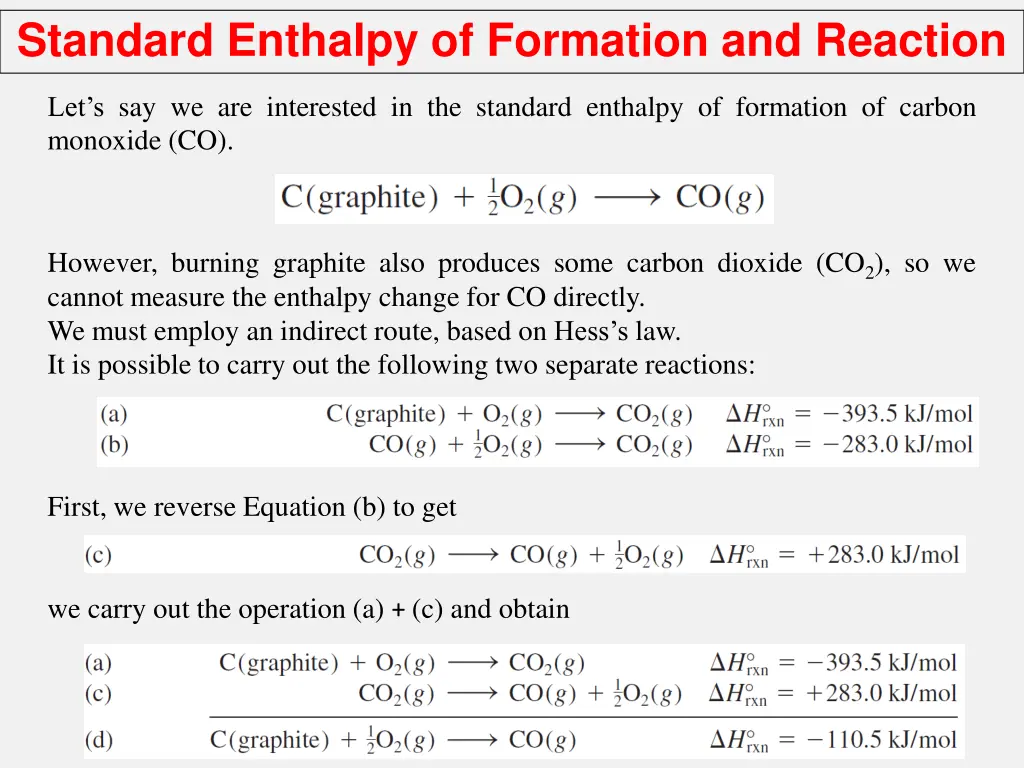 standard enthalpy of formation and reaction 5