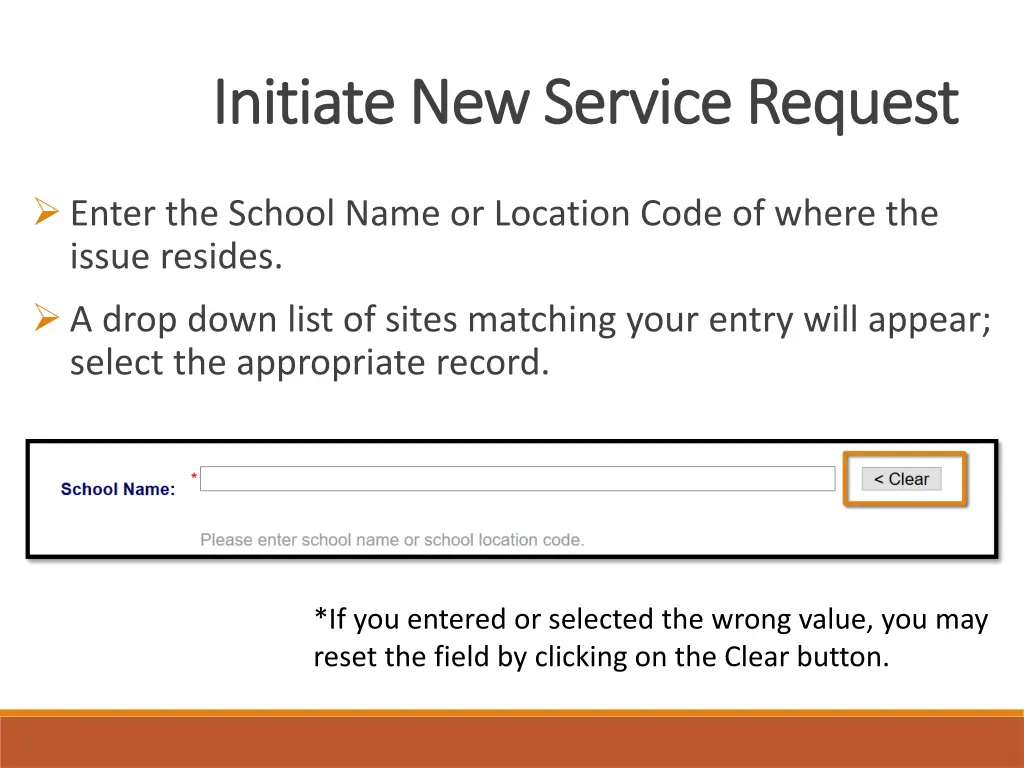 initiate new service request initiate new service