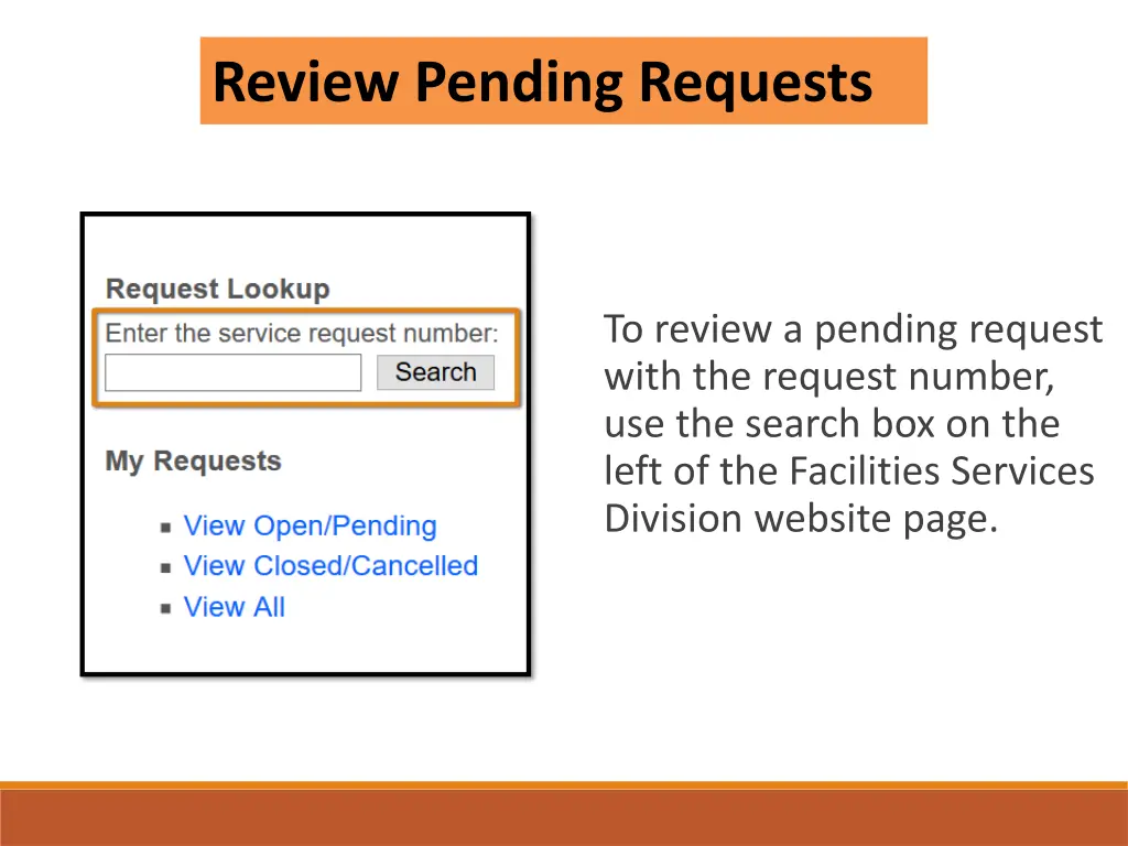review pending requests