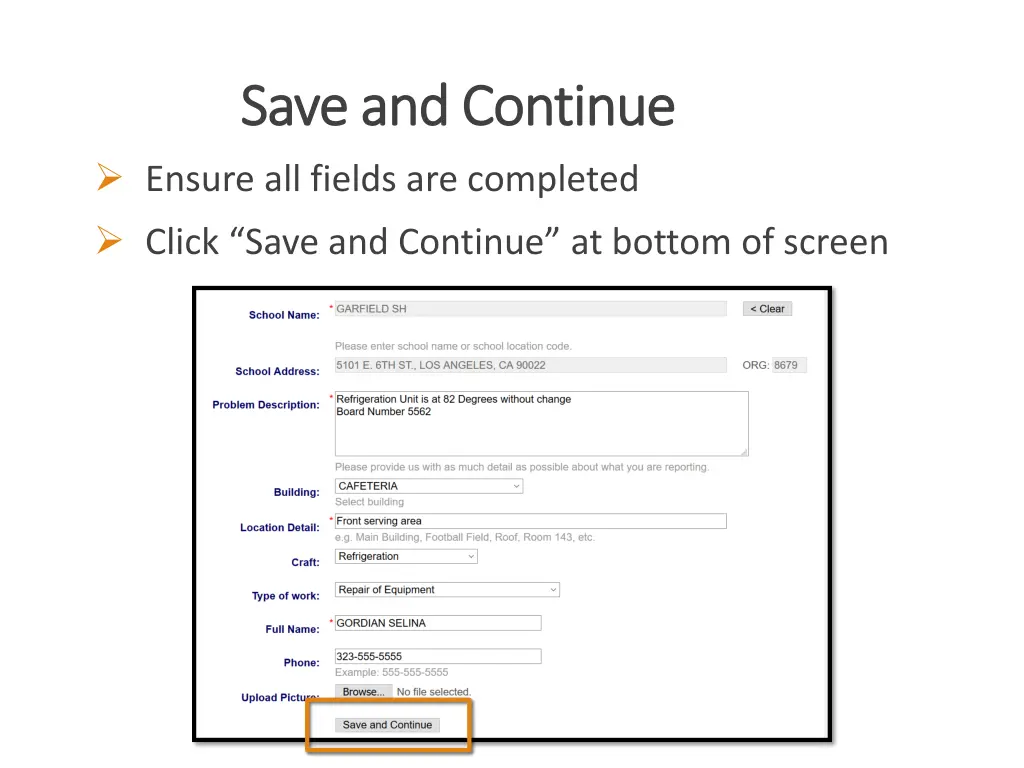 save and continue save and continue ensure