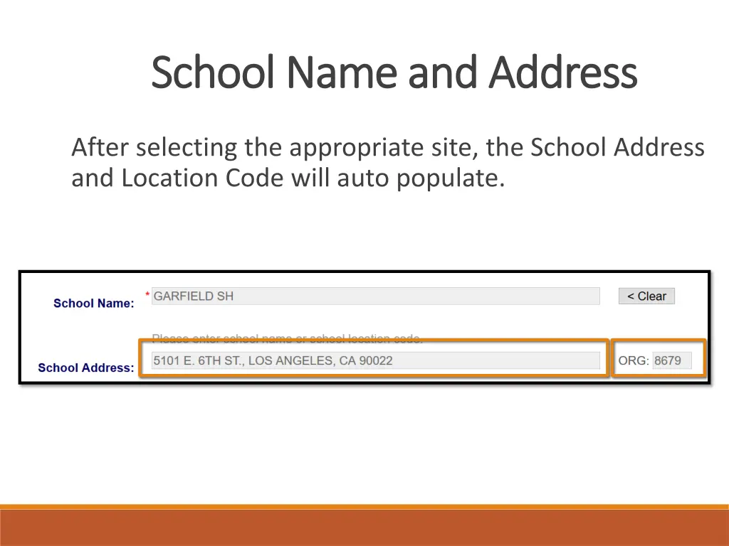 school name and address school name and address