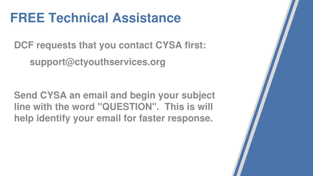 free technical assistance