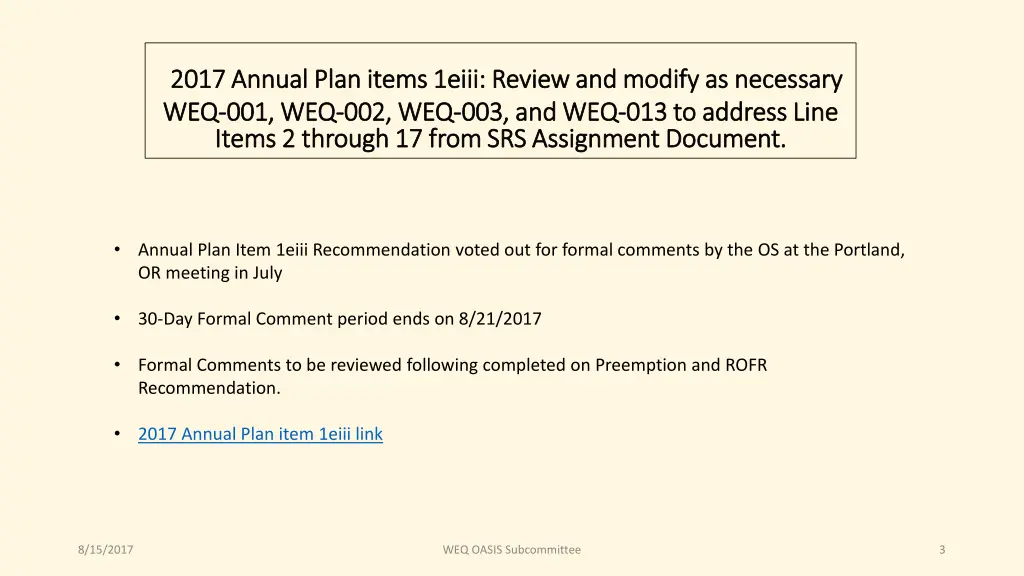 2017 annual plan items 1eiii review and modify