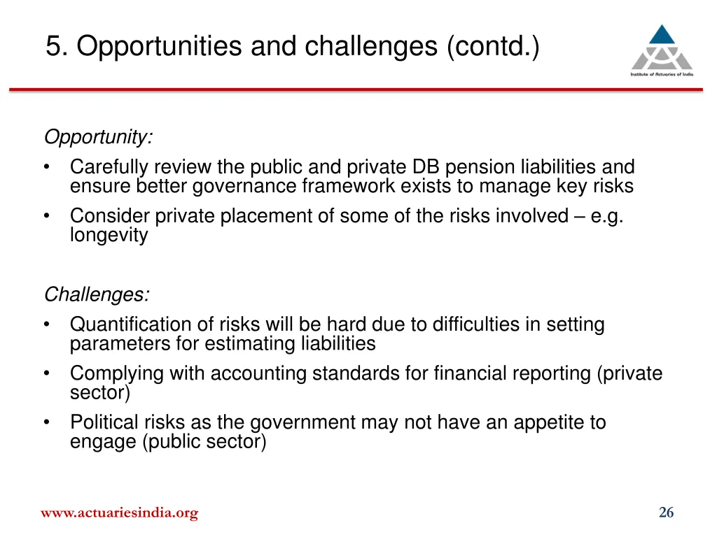 5 opportunities and challenges contd