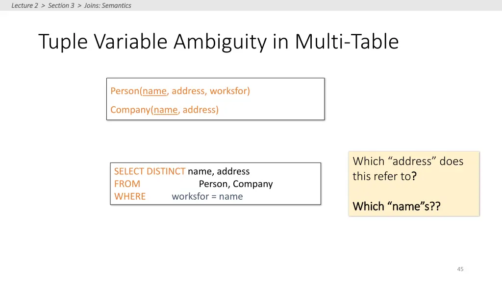 lecture 2 section 3 joins semantics lecture