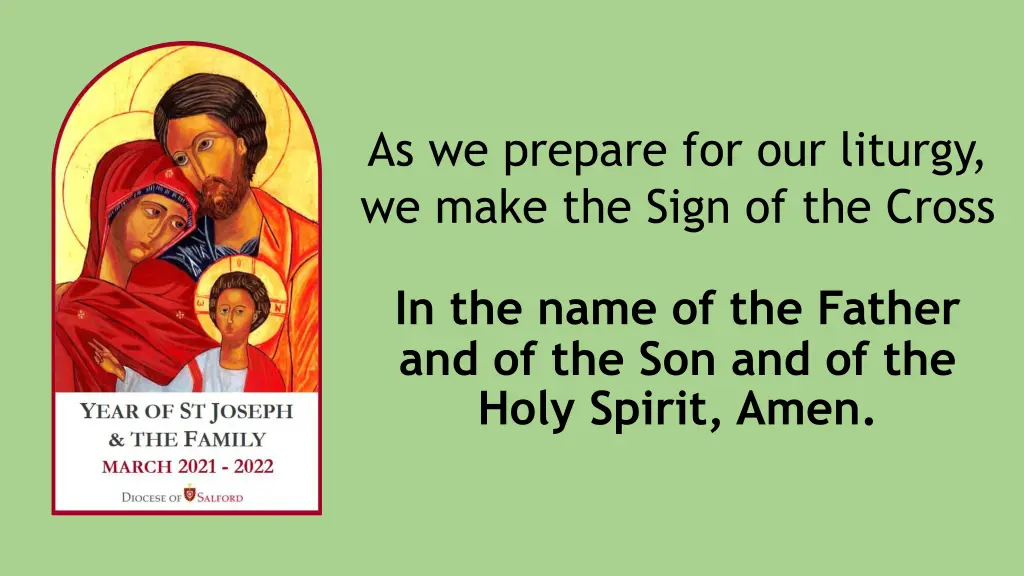 as we prepare for our liturgy we make the sign