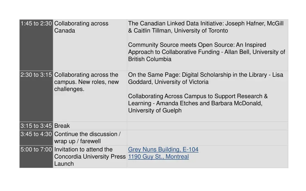 1 45 to 2 30 collaborating across canada