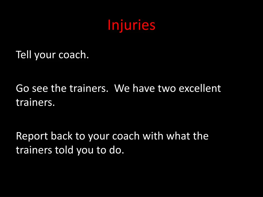 injuries