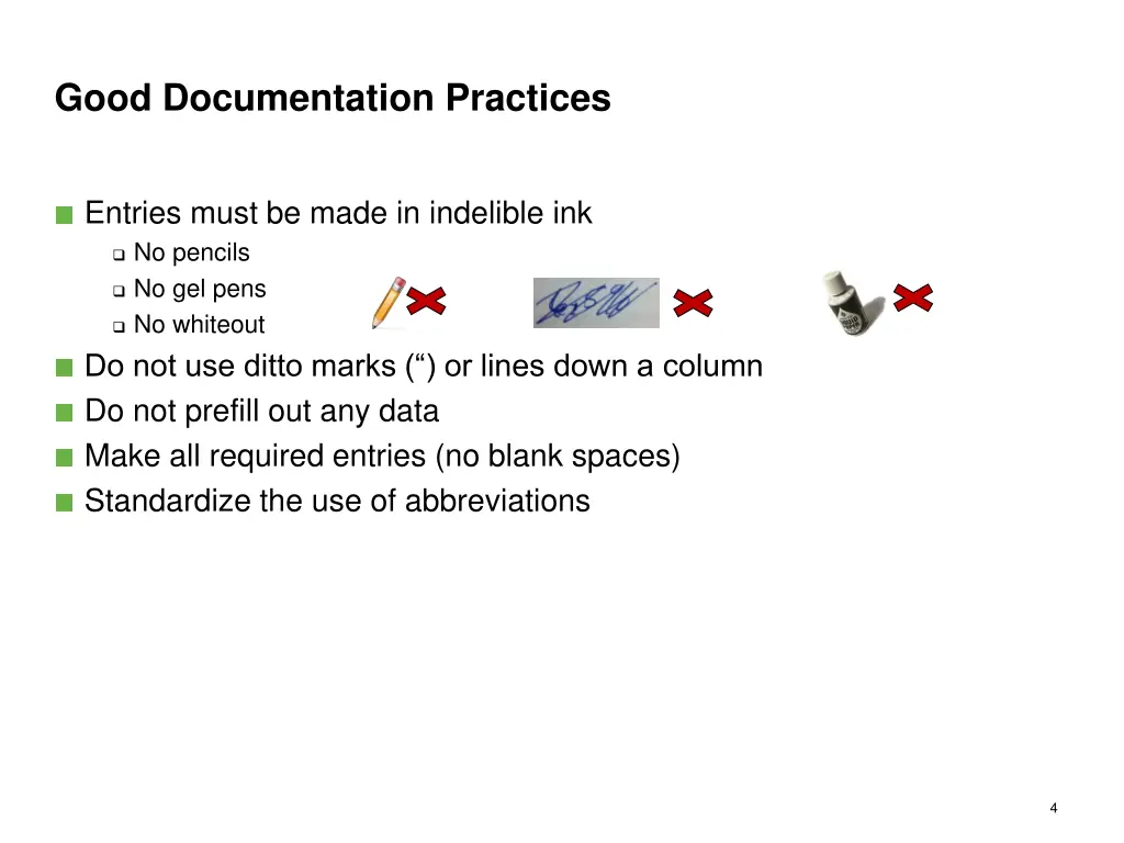 good documentation practices 1