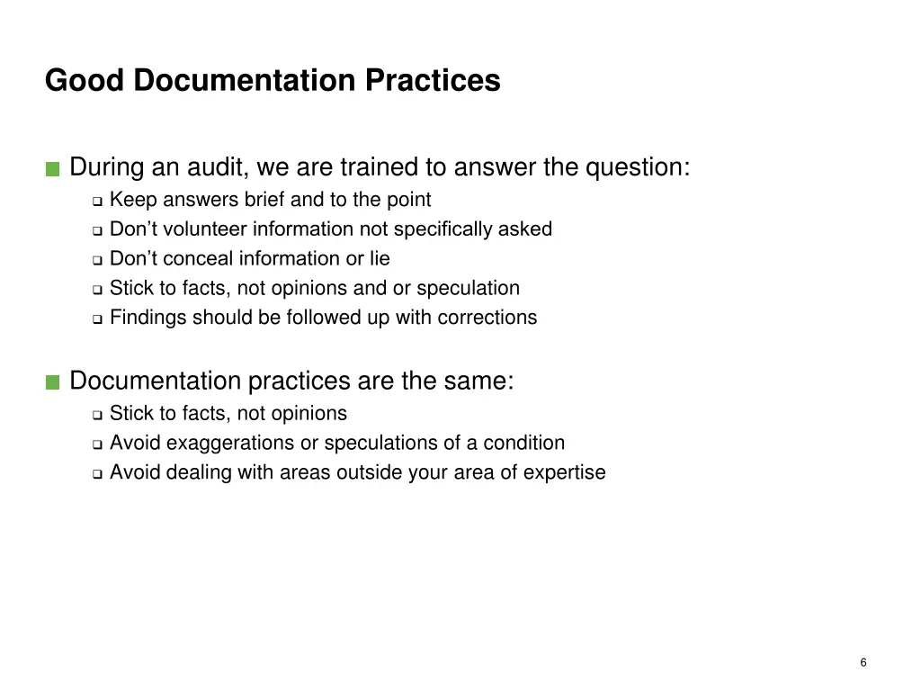 good documentation practices 3