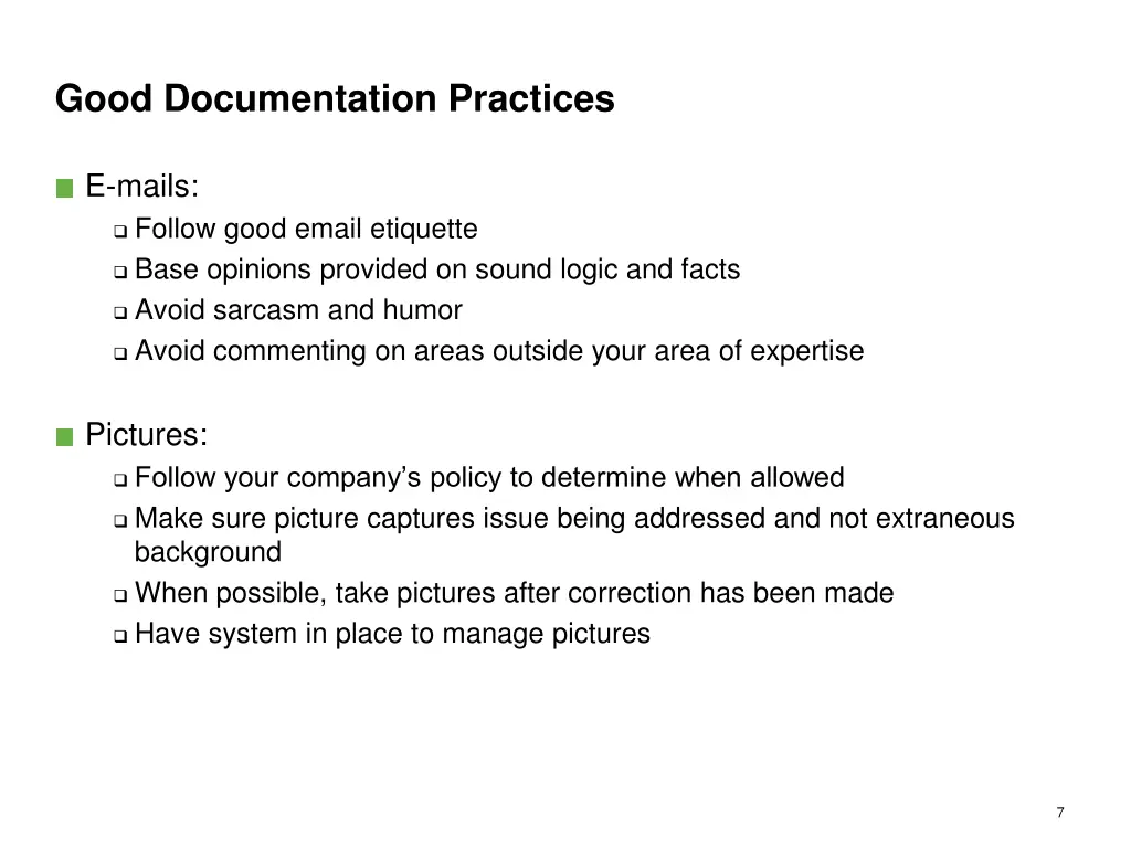 good documentation practices 4