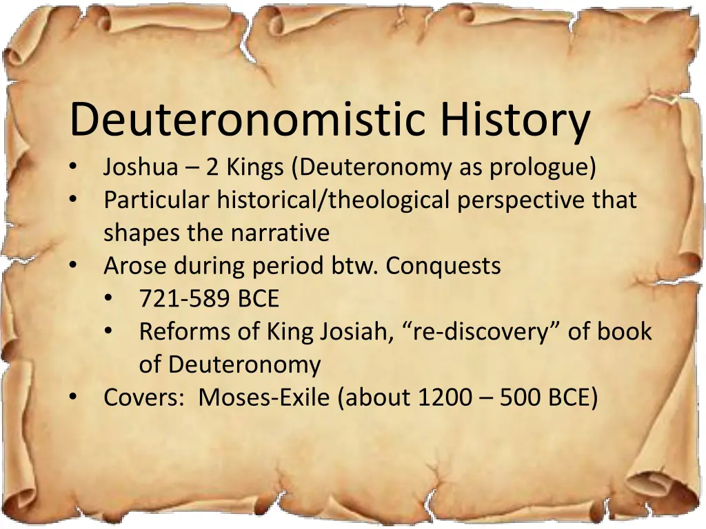 deuteronomistic history joshua 2 kings
