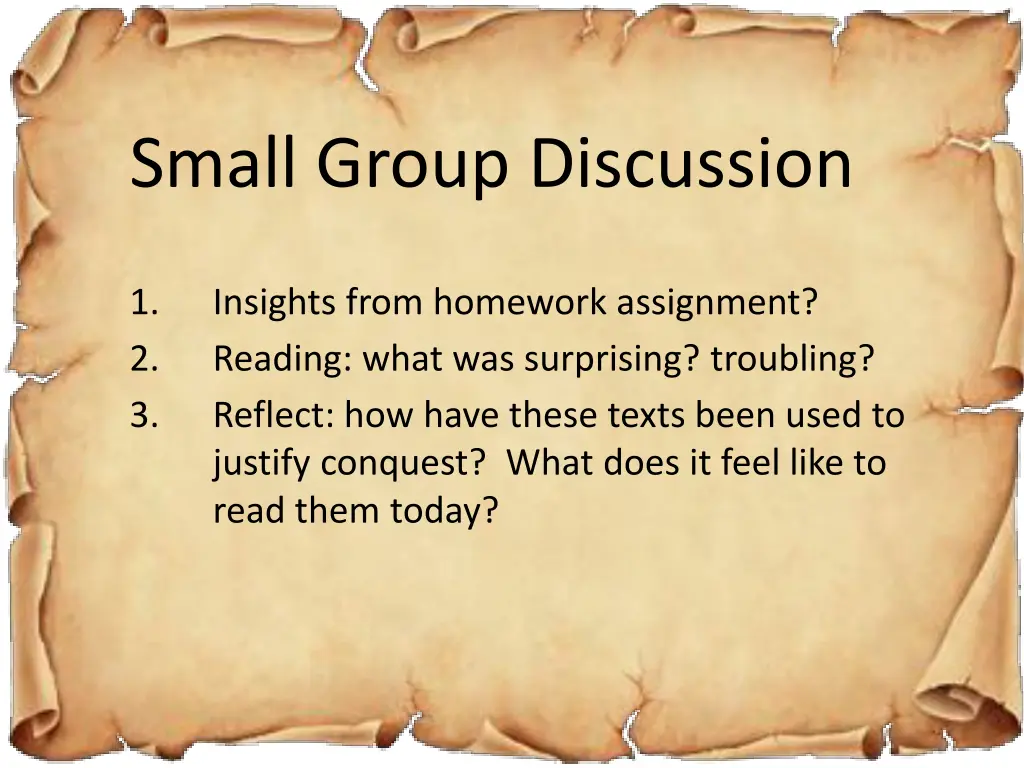 small group discussion