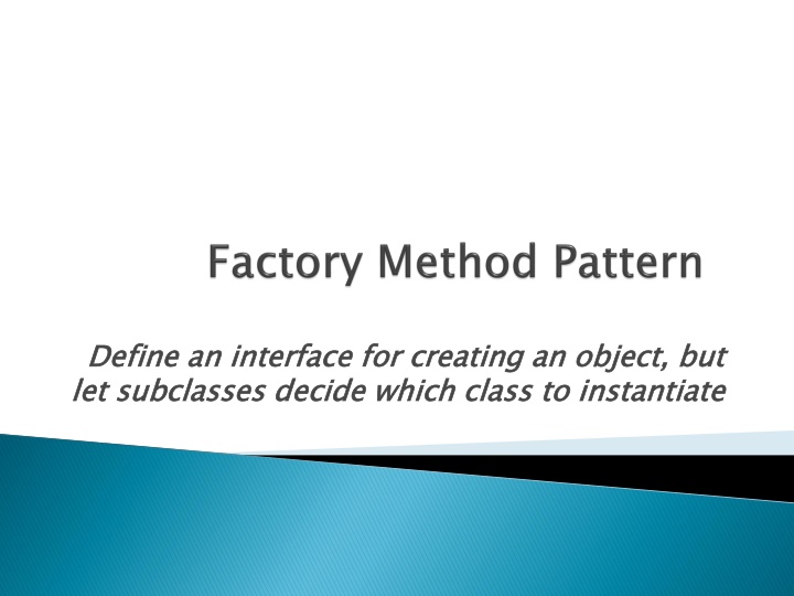 define an interface for creating an object