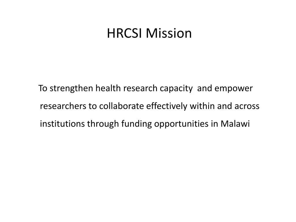 hrcsi mission