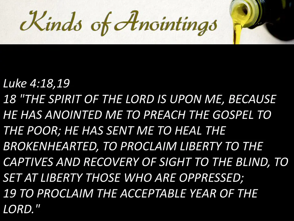 luke 4 18 19 18 the spirit of the lord is upon