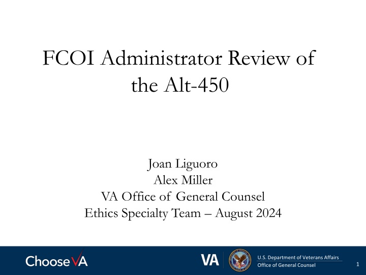 fcoi administrator review of the alt 450