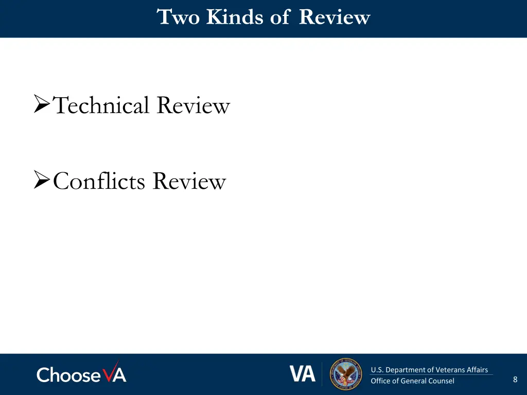 two kinds of review
