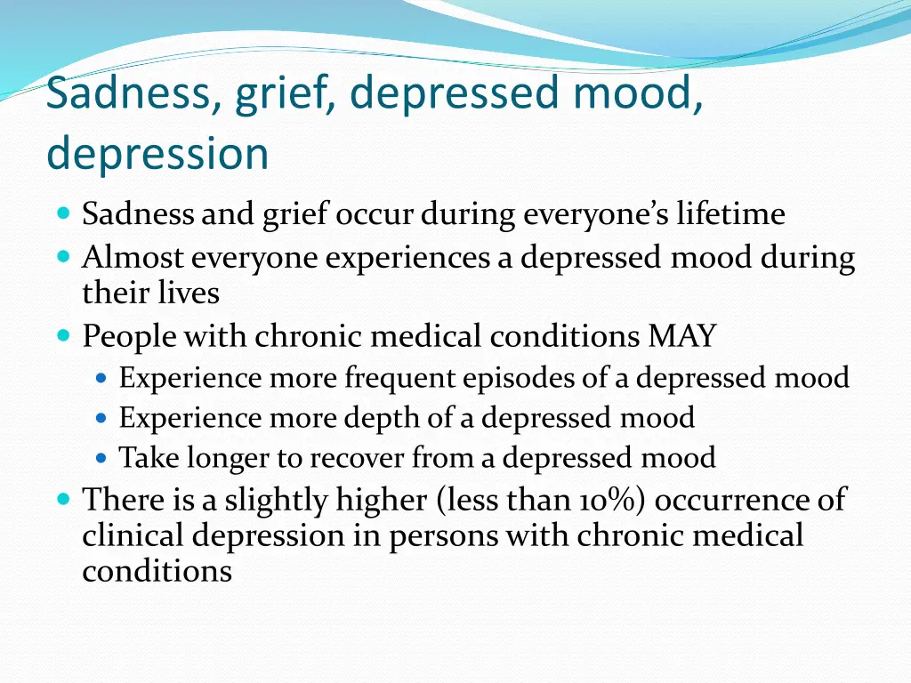 sadness grief depressed mood depression