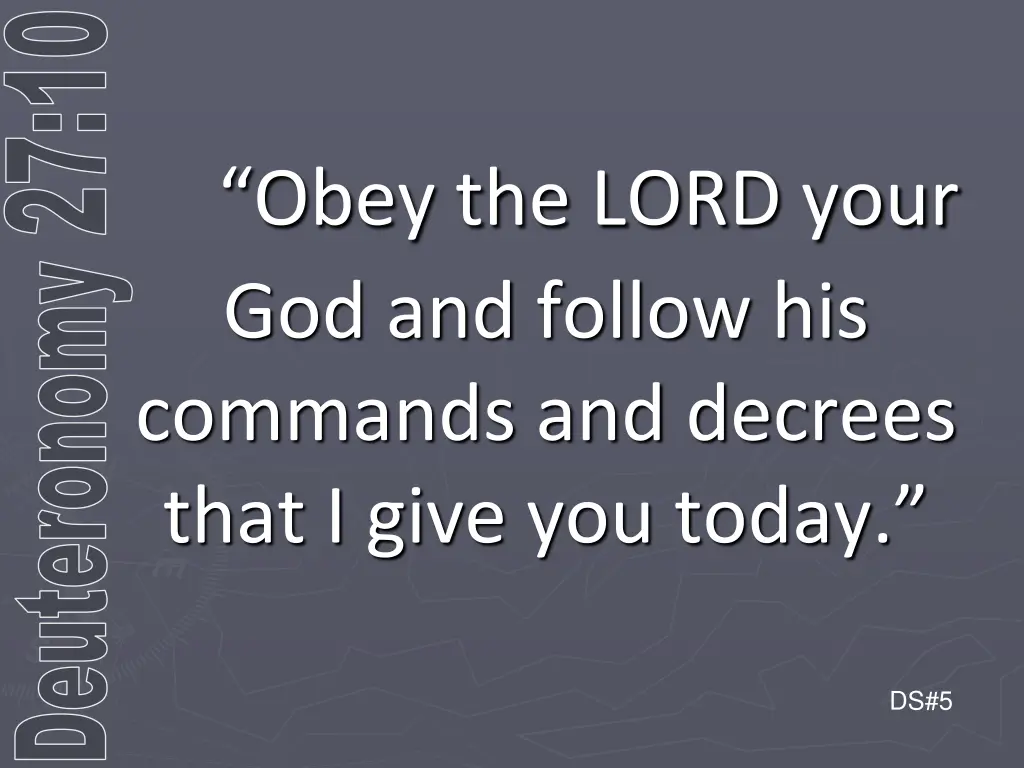 deuteronomy 27 10 1