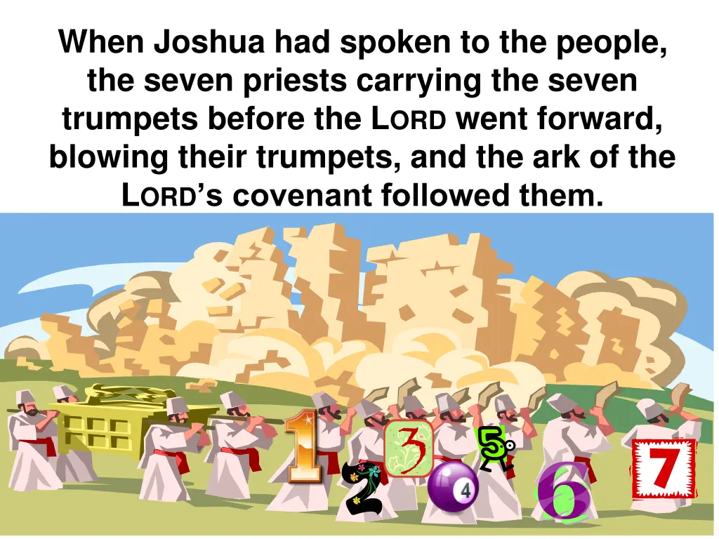 when joshua had spoken to the people the seven