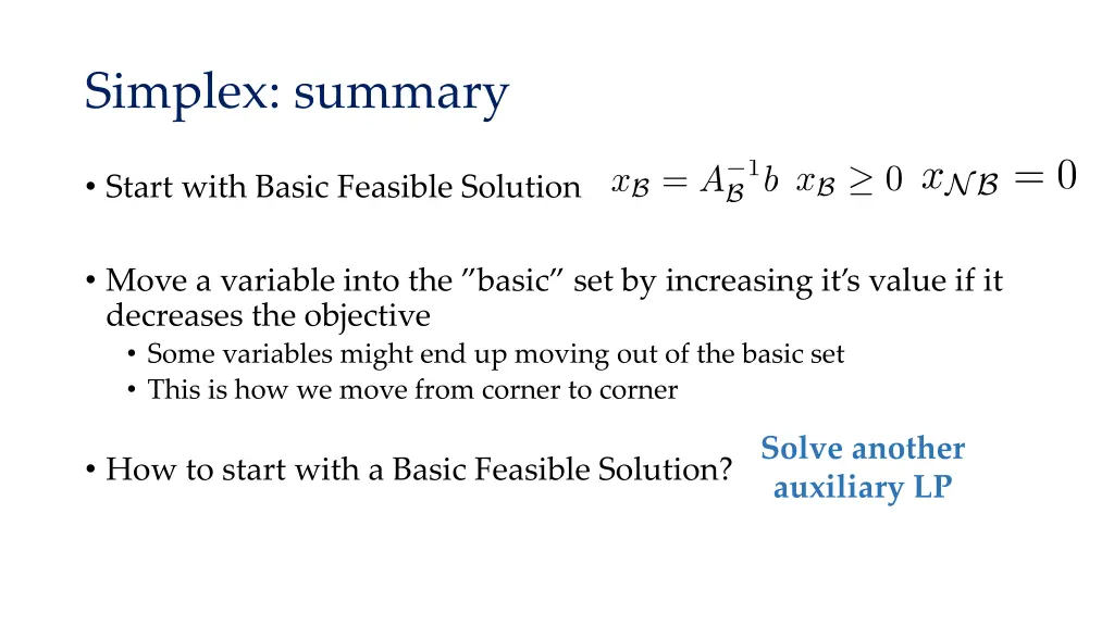 simplex summary
