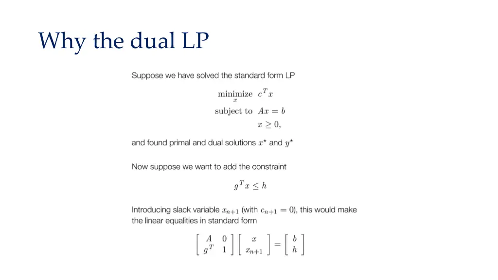 why the dual lp 1