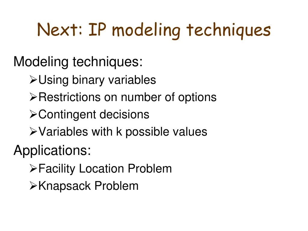 next ip modeling techniques