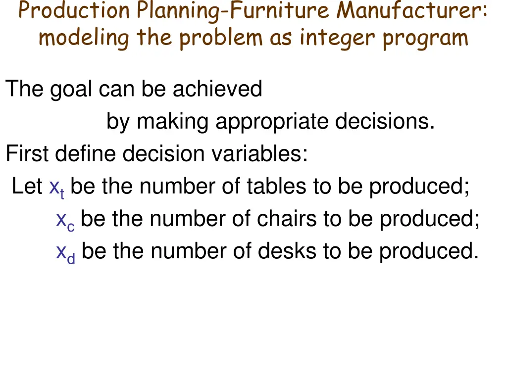 production planning furniture manufacturer