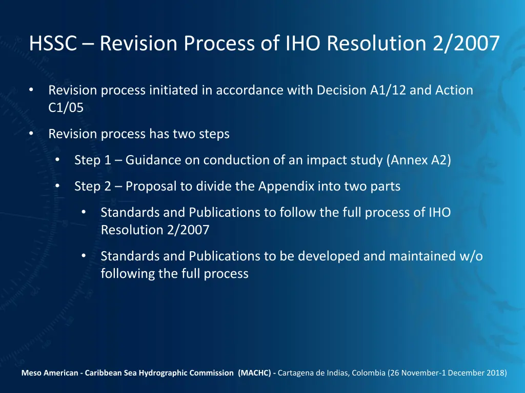 hssc revision process of iho resolution 2 2007