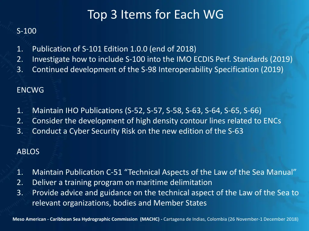top 3 items for each wg