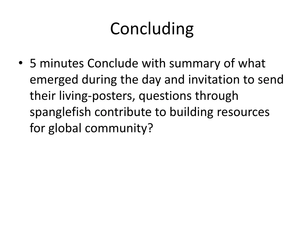 concluding