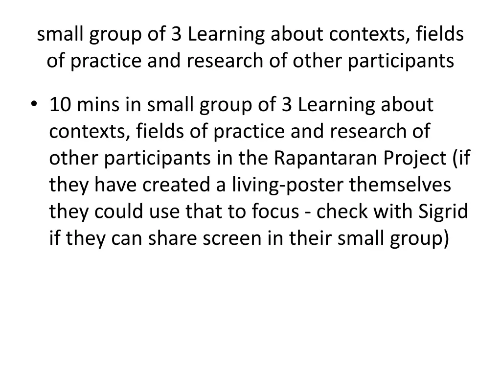 small group of 3 learning about contexts fields