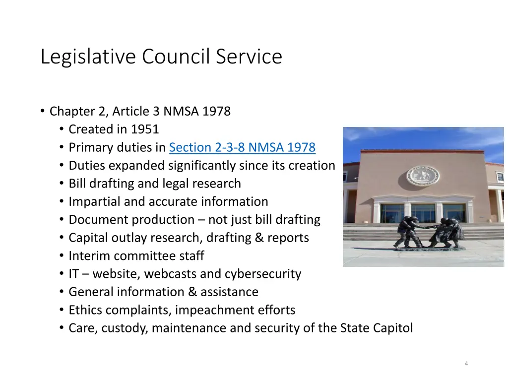 legislative council service