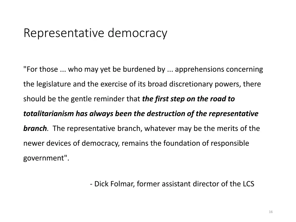 representative democracy