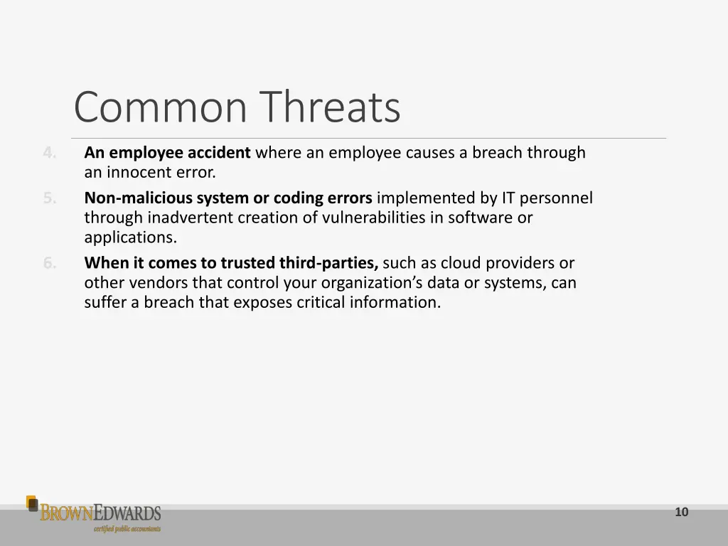 common threats 2