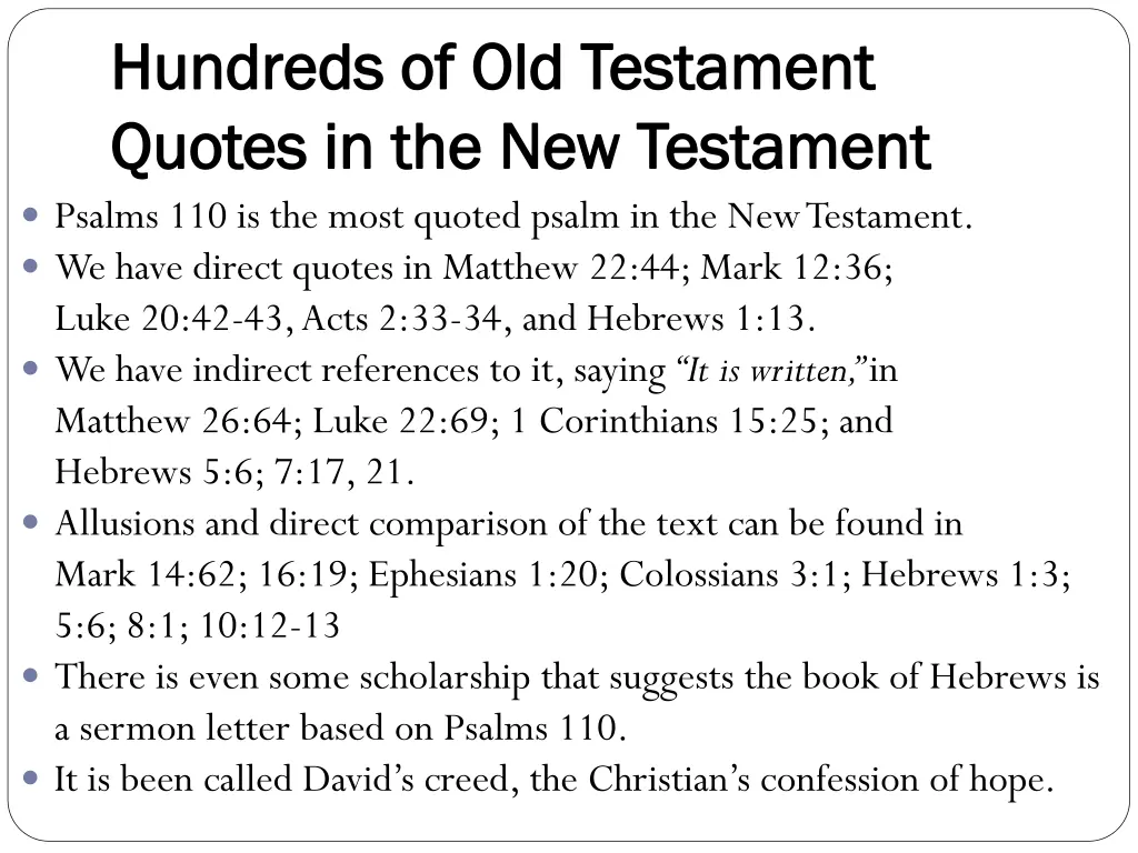 hundreds of old testament hundreds 1