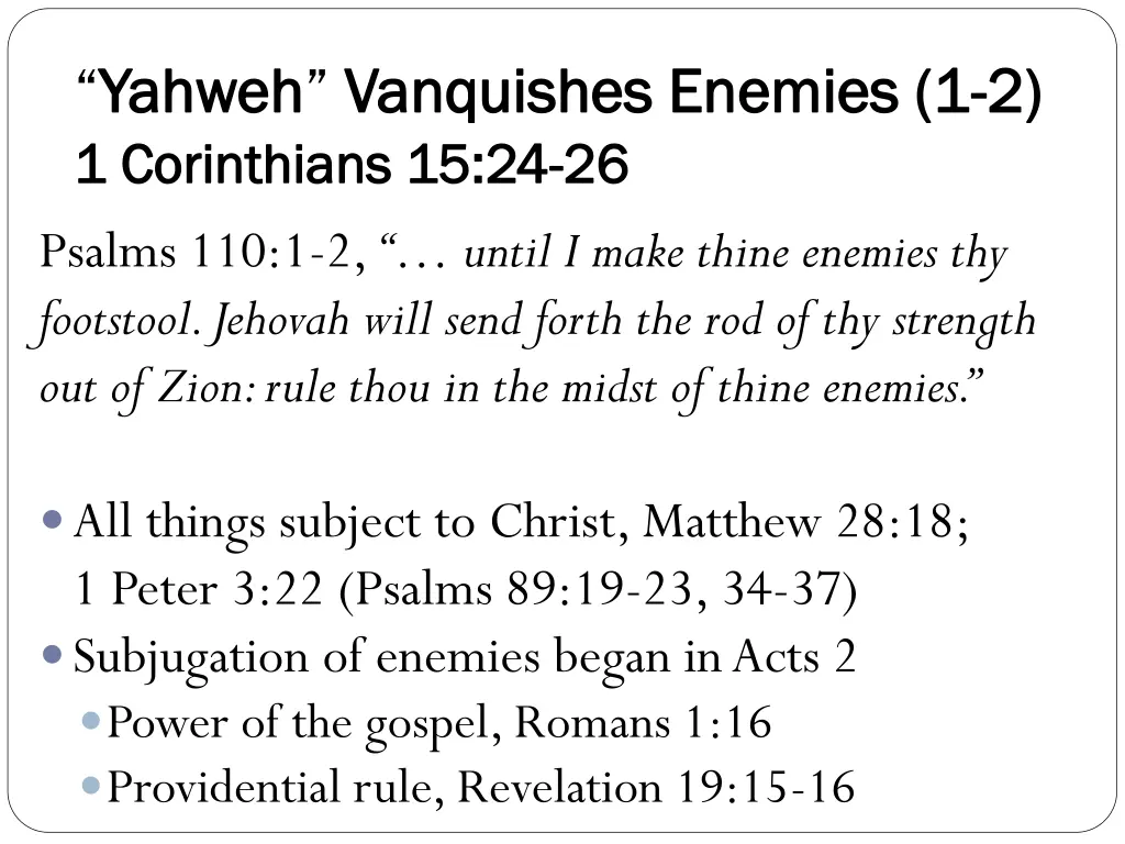 yahweh yahweh vanquishes enemies 1 vanquishes