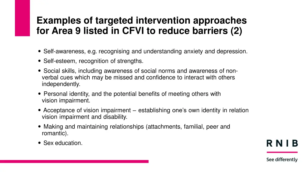 examples of targeted intervention approaches 1