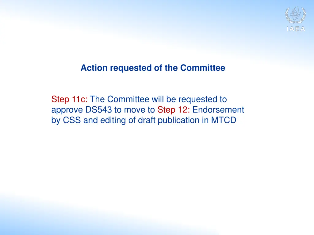 action requested of the committee